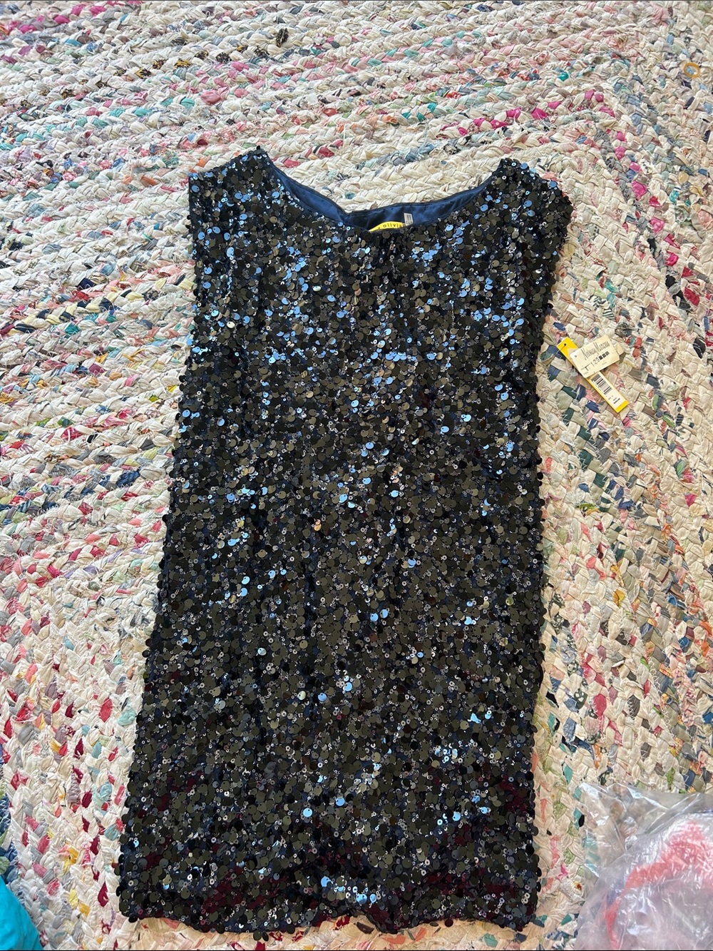 Alice+ Olivia navy Sequin Shift Dress